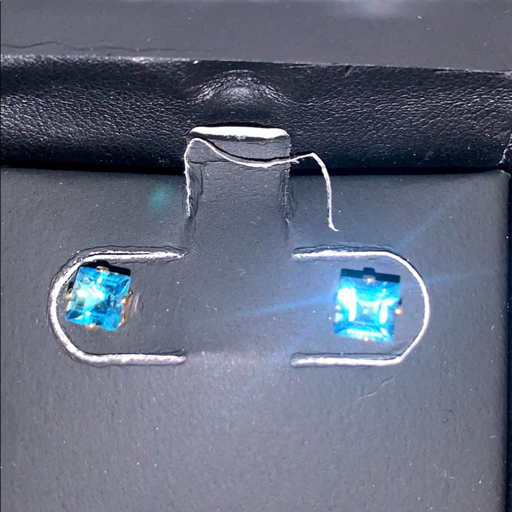 Aquamarine & gold earrings